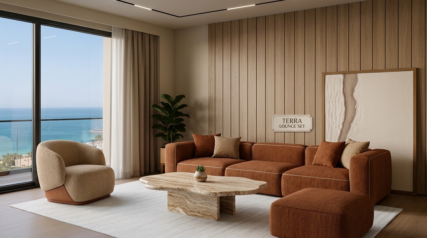 Terra Lounge — Warm Modern furniture package