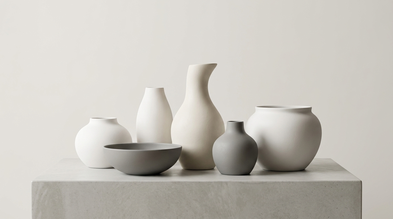 Kumhaar — A Set of Six Studio Ceramic Vessels