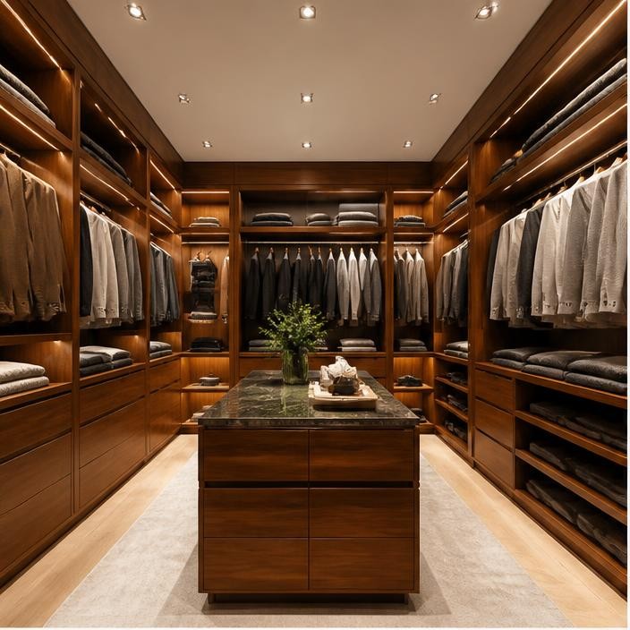 Almari — Walk-In Wardrobe with Island